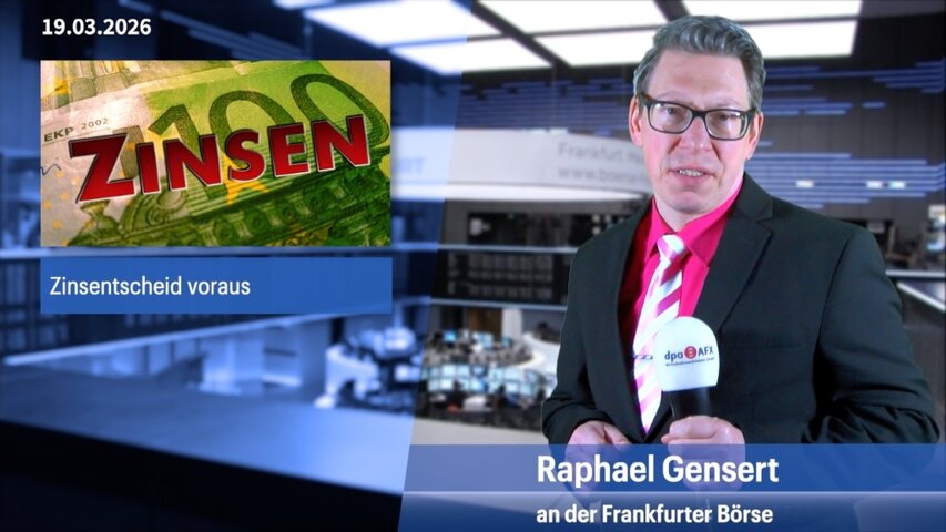 Dax tiefrot, EZB vor Zinsentscheid