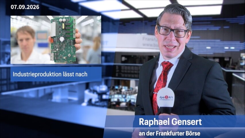 Industrieproduktion hat im Juli nachgelassen, Dax unter 26.000 Punkte
