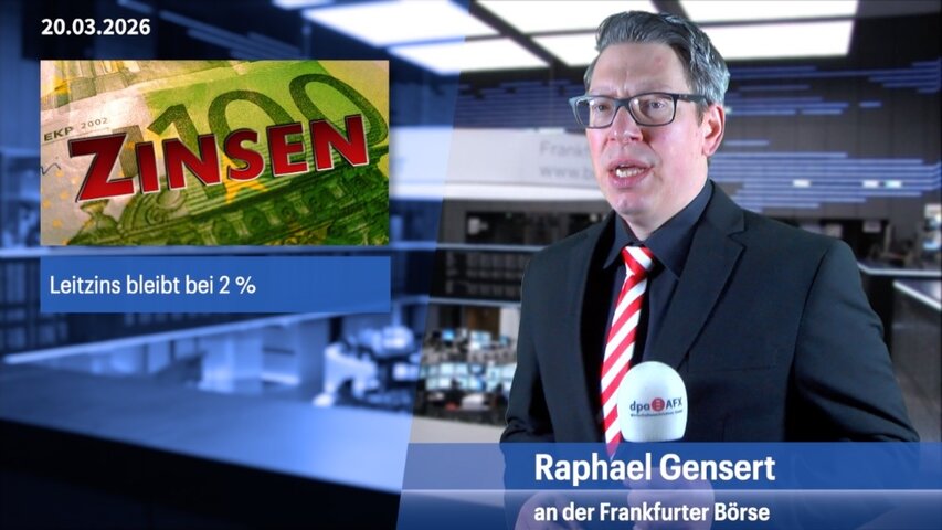 Dax heftig abgestürzt, Zinsen bleiben unverändert