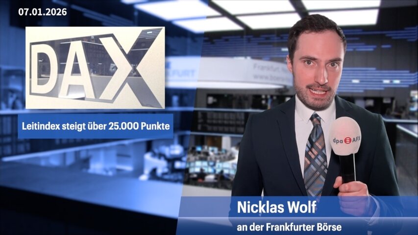 Dax steigt über 25.100 Punkte - 