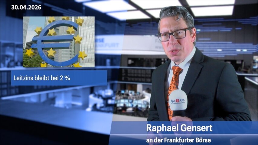 Leitzins in der Eurozone bleibt bei 2%, Dax steigt