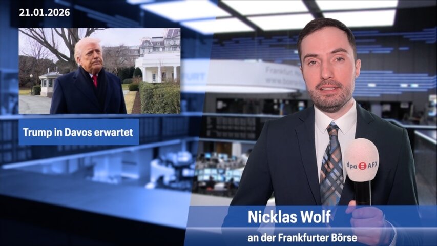 Dax gibt weiter nach - Trump in Davos erwartet