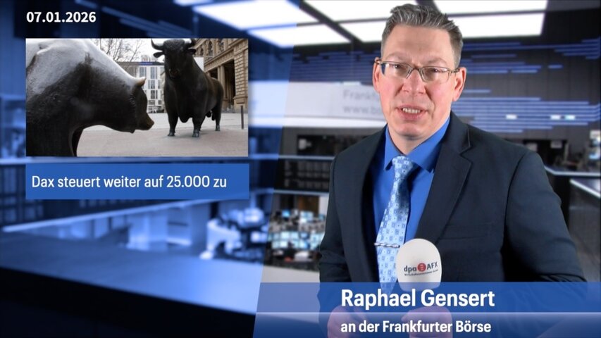 Dax lnapp unter 25.000 Punkten erwartet