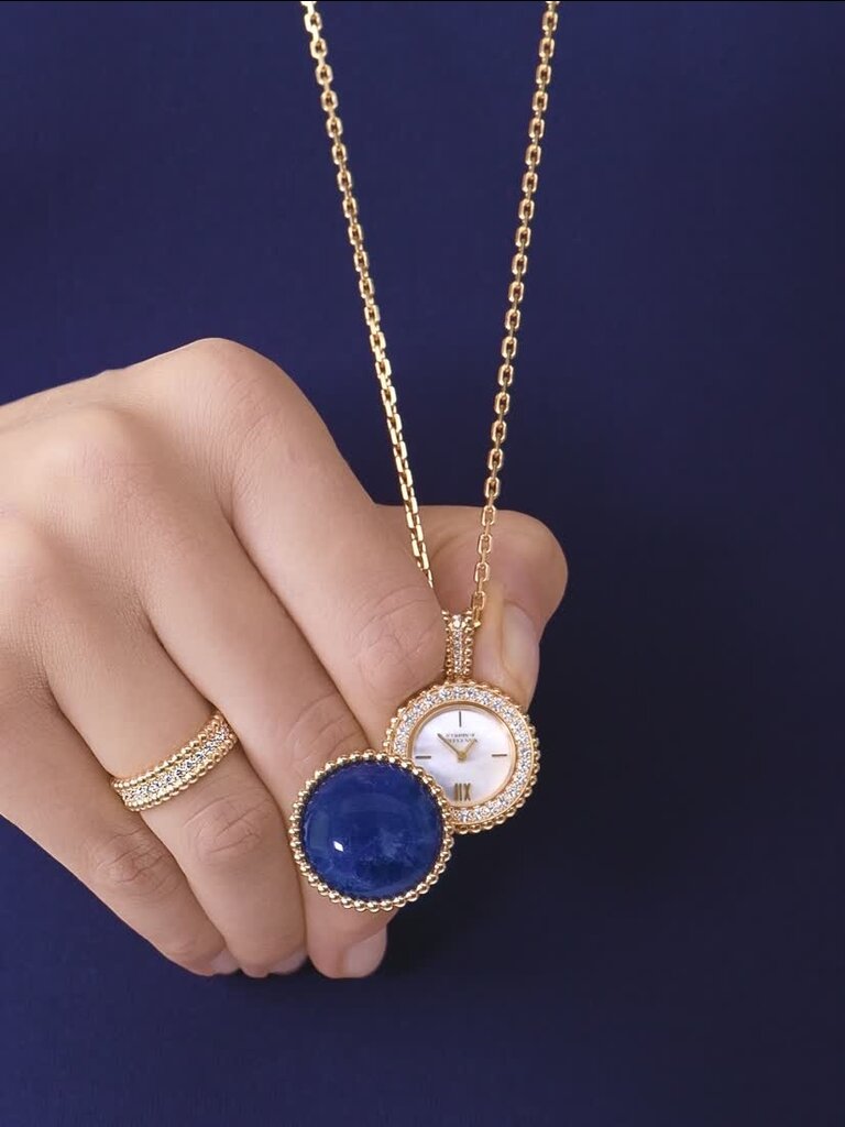ペルレ シークレット ペンダント ウォッチ 18K イエローゴールド