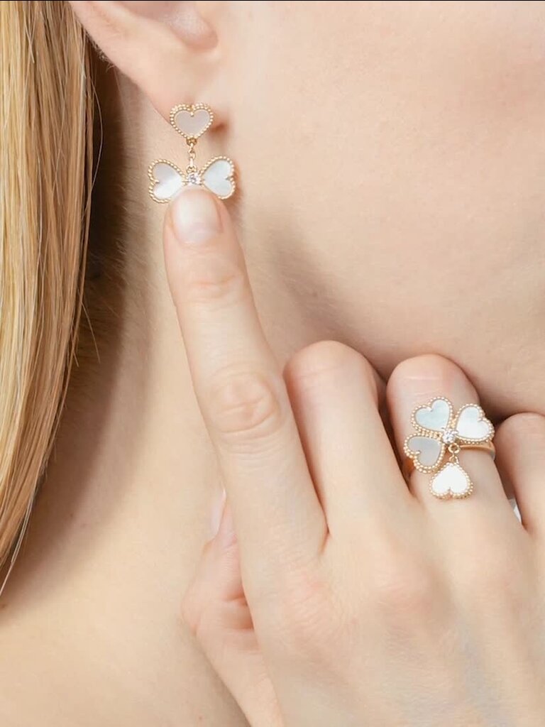 【耳元を彩る幸福の煌めき】Van Cleef & Arpels イヤリング スウィート ハート イヤリング 18K イエローゴールド