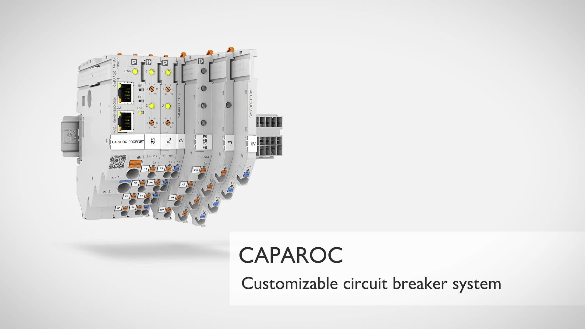Produktanimation electronic circuit breaker system CAPAROC (EN)